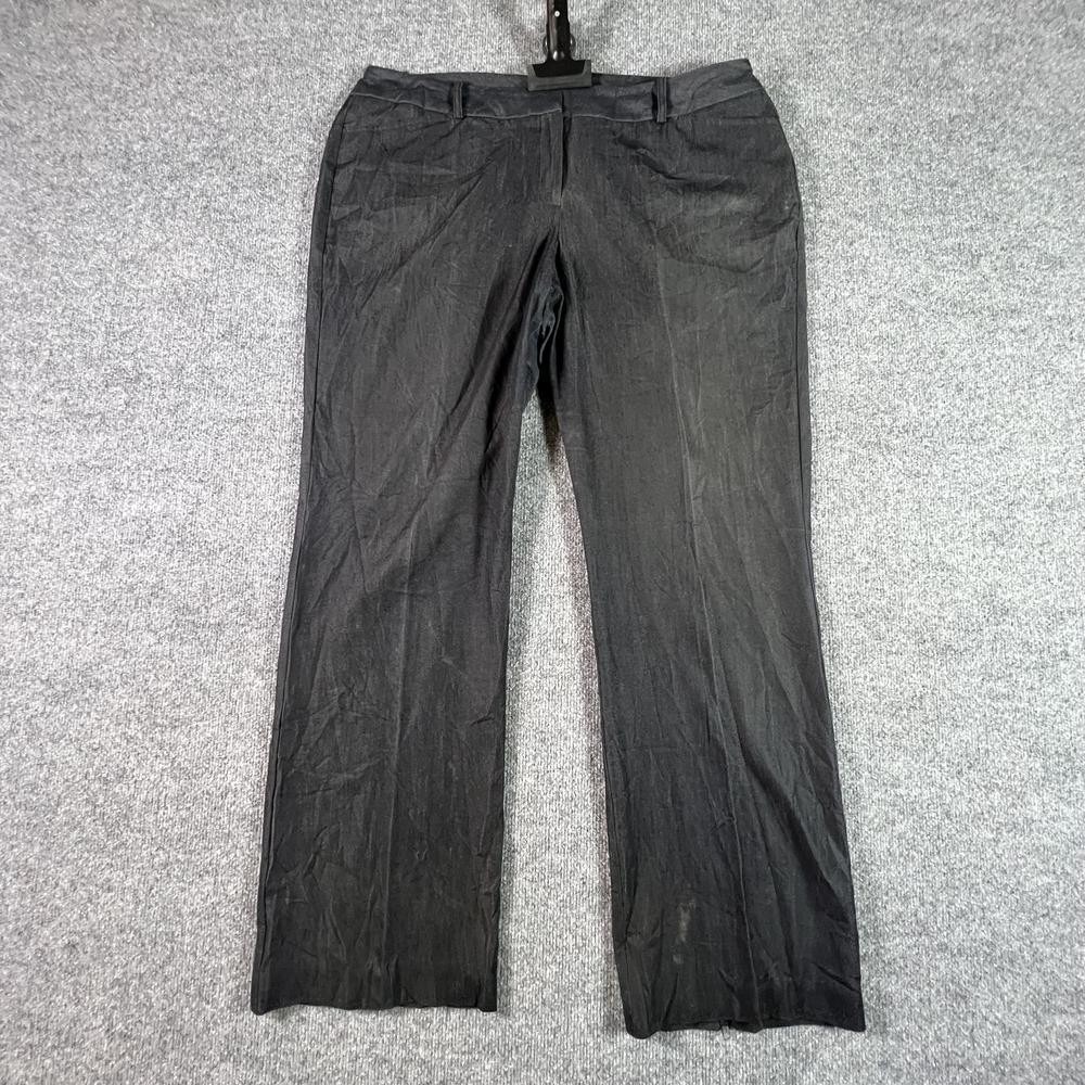 Worthington Dress Pant Women's 16 Black Polyester Straight Preppy Career Stretch